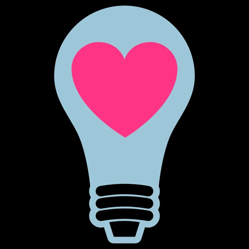 Light Bulb With Heart