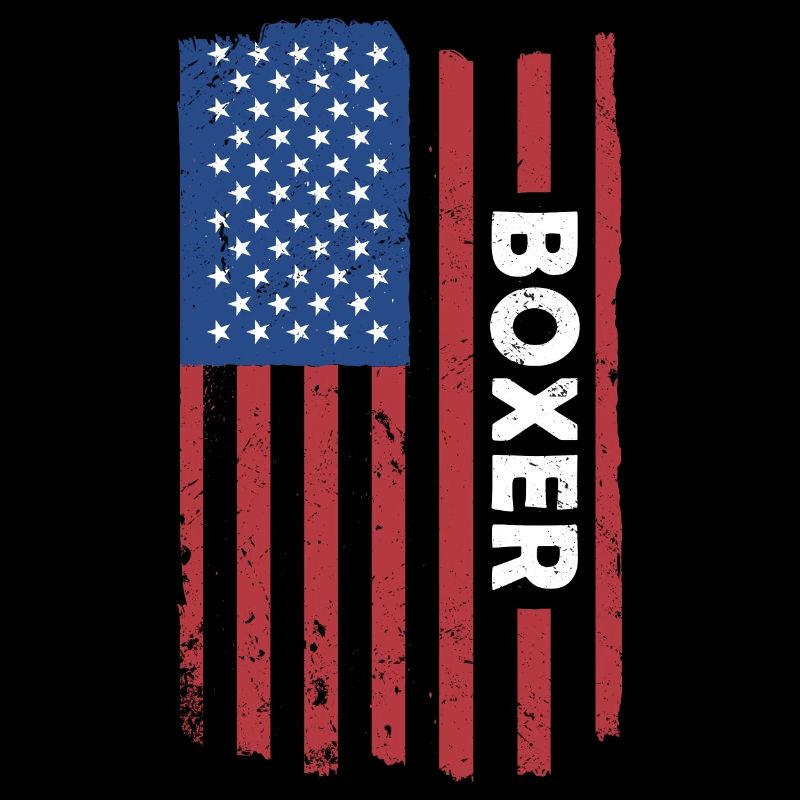 Boxer Us Flag