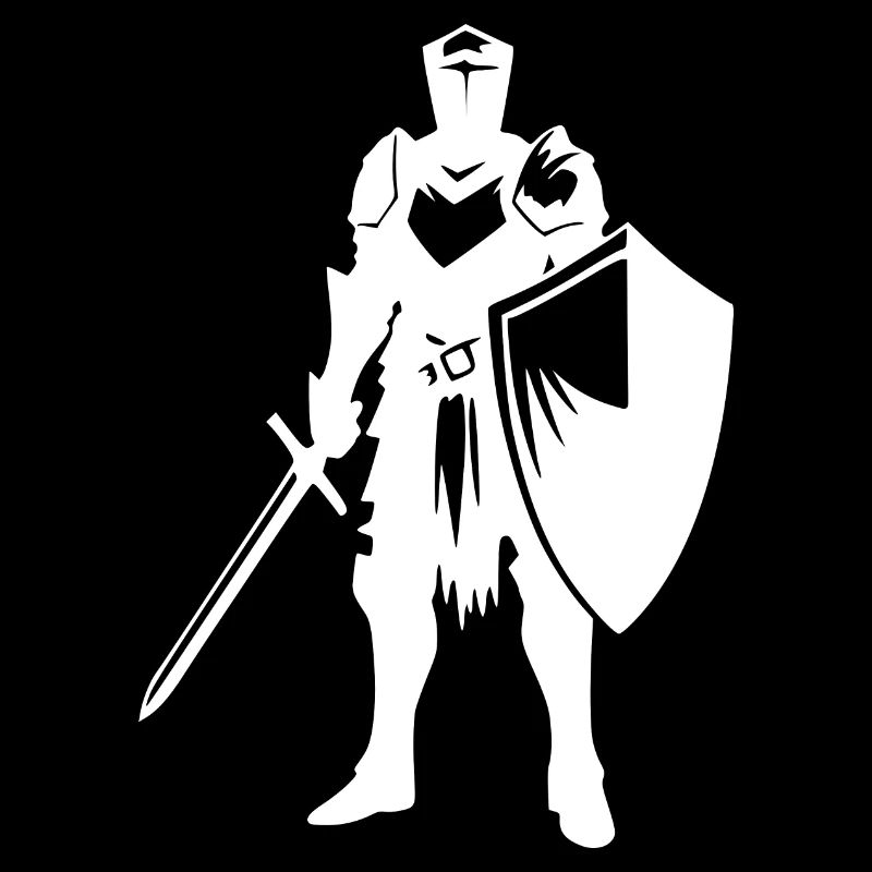 Noble knight with shield and sword