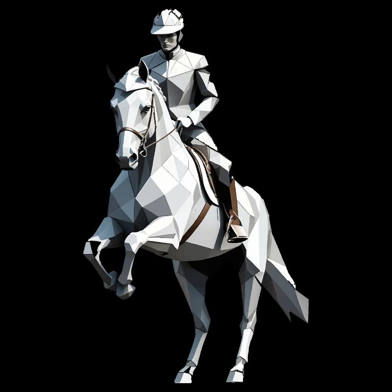 Cavalier Low Poly - Ballet Design