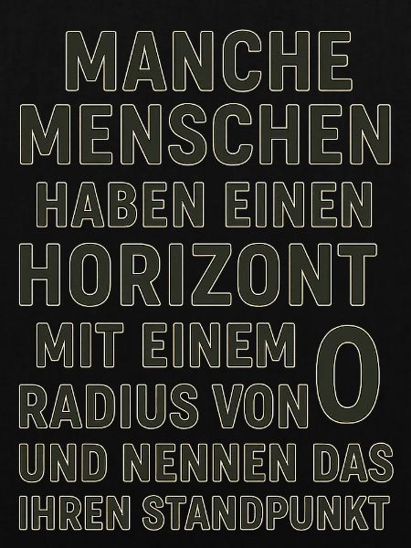 Nullradius-Horizont Standpunkt Spruch