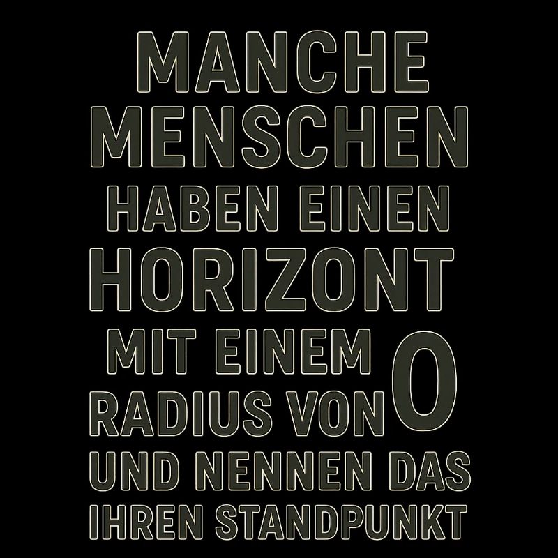 Nullradius-Horizont Standpunkt Spruch