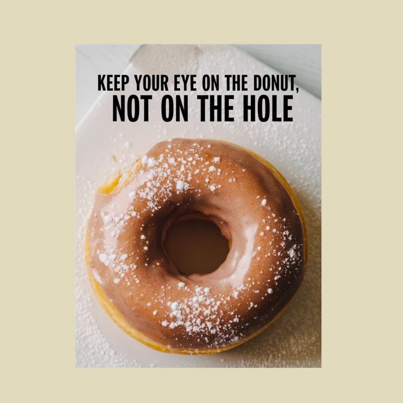 Keep your eye on the donut, not on the hole