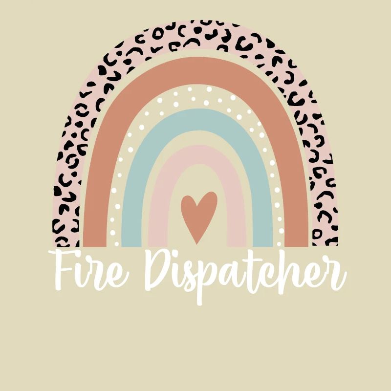 Fire Dispatcher Rainbow Leopard Funny Fire