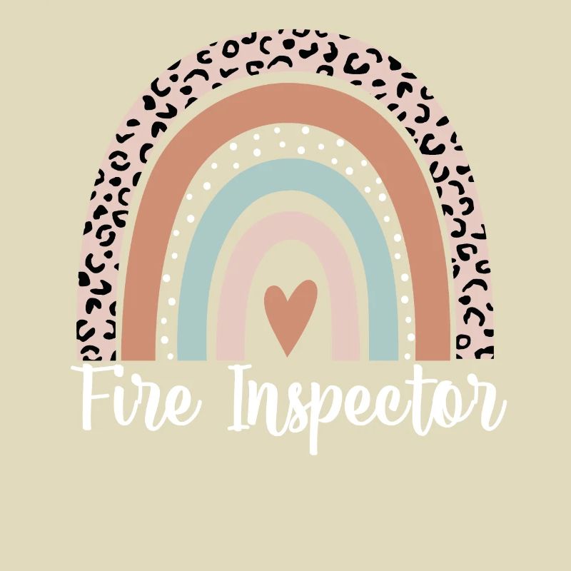 Fire Inspector Rainbow Leopard Funny Fire