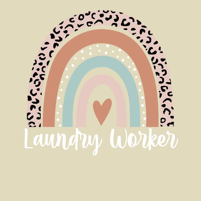 Laundry Worker Rainbow Leopard Funny Laundry