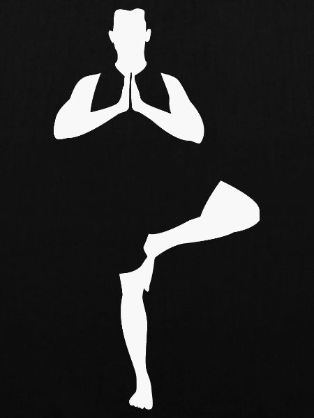 Yoga Tree Pose, white