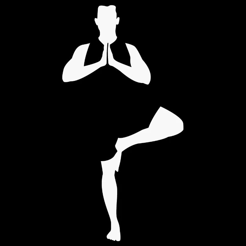 Yoga Baum Pose, weiß