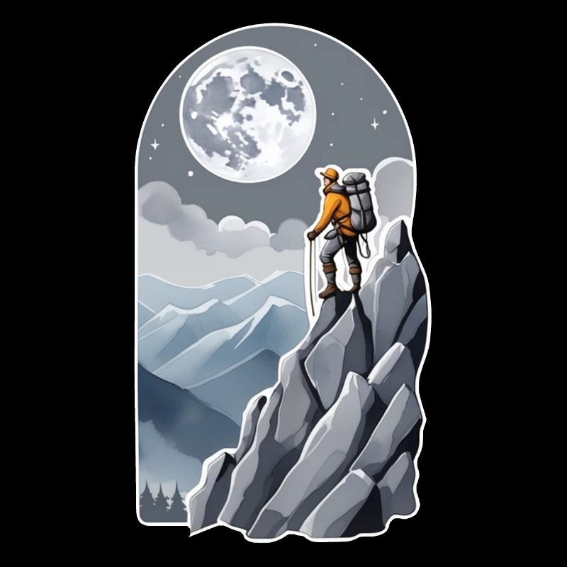 Climbing - Moon - Space
