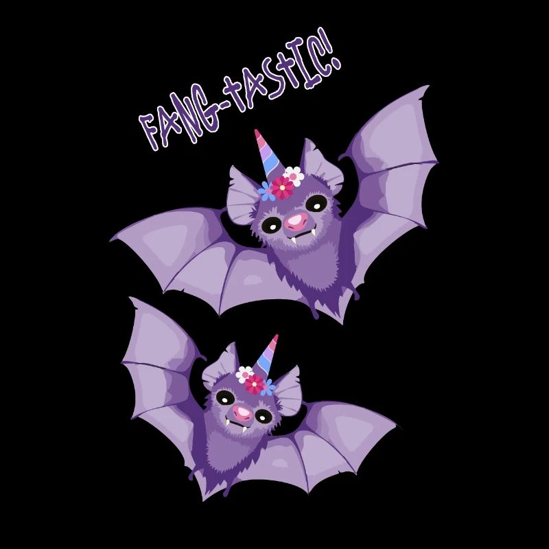 Fang-geschmackvolle Halloween-Einhornfledermäuse