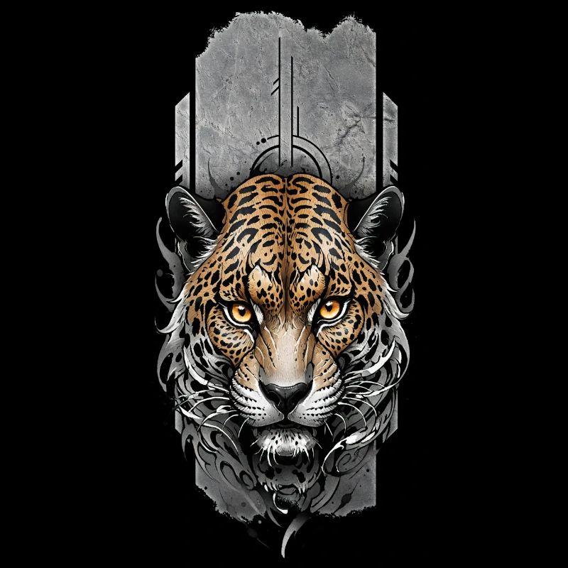 Fierce Majesty: Intense Jaguar Head
