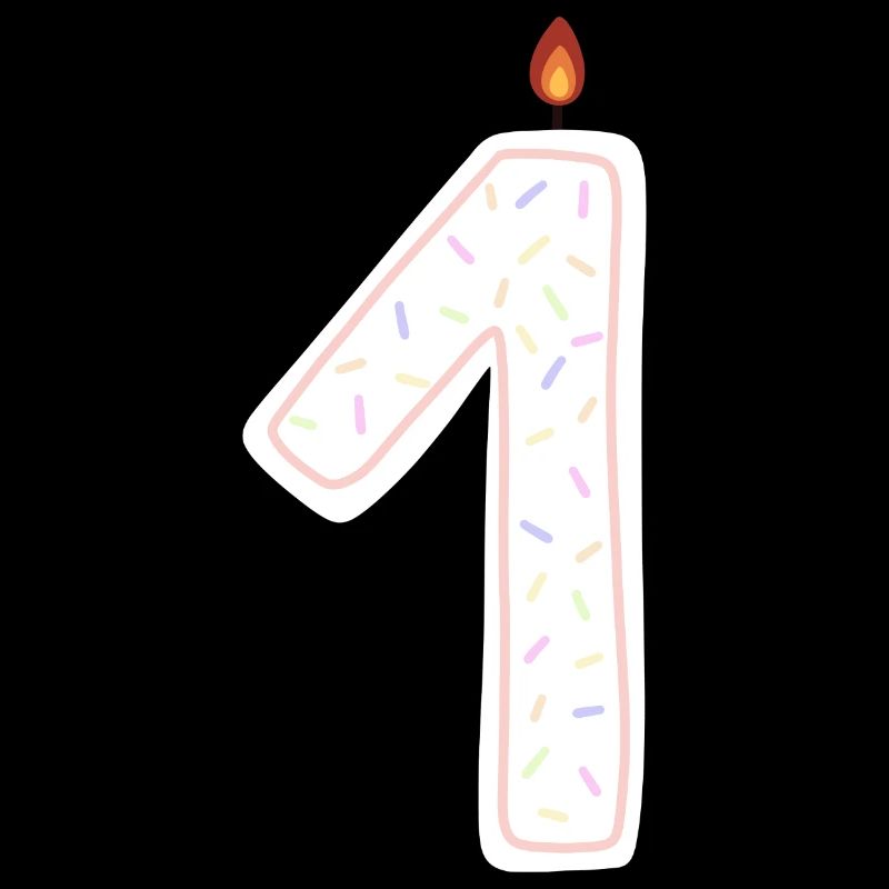 Bougie de célébration avec design de pépites