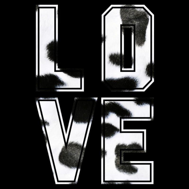 love Kuh Liebe cow pattern Muster Shirt Pullover