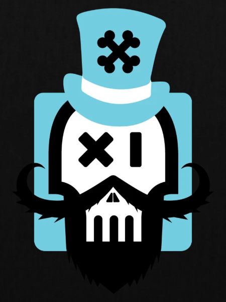 Bearded skull blue