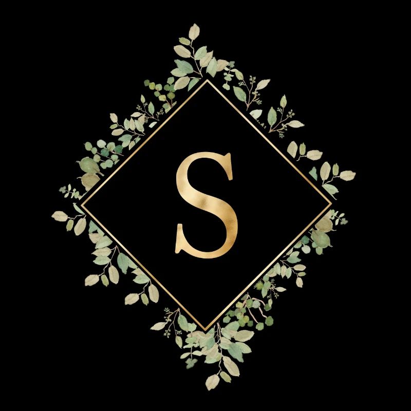 S Monogram Eucalyptus Wreath