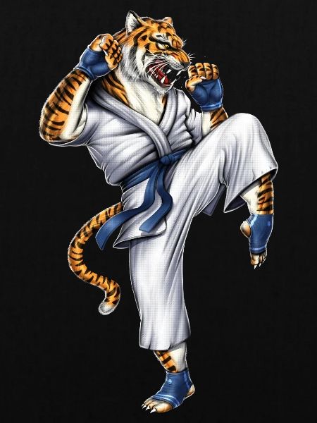Kampfkunst-Tiger
