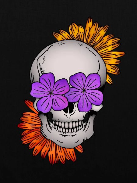 Flower Skull I
