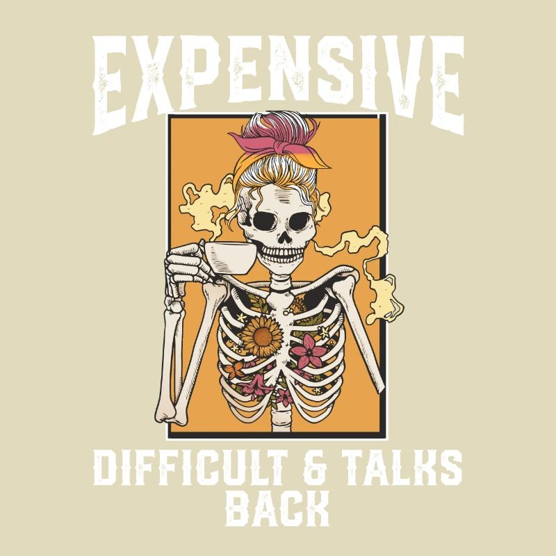 ex Skeleton Drinking Coffee Expensive Difficult An