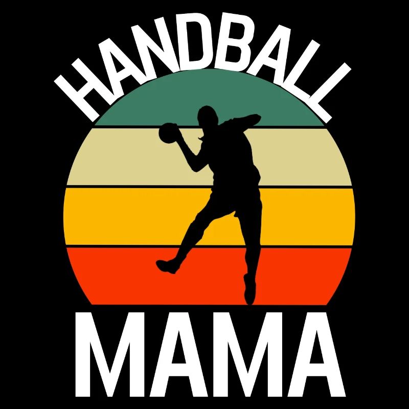 Handball Mama Muttertag Geschenk Retro Handballer