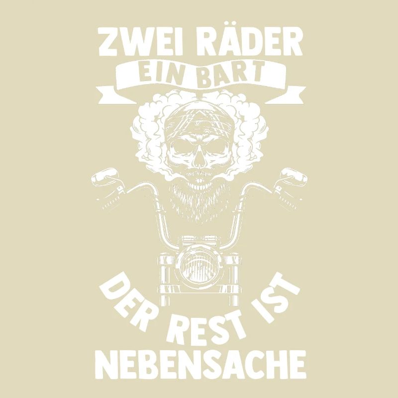 Bärtiger Biker Bartträger Motorradfahrer Motorrad