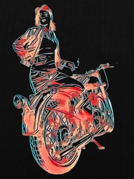 Bikerin Motorrad Geschenk