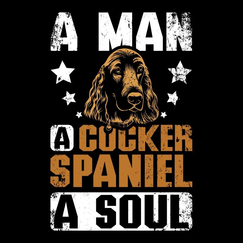 A man a cocker spaniel a soul