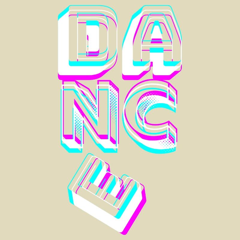 Dance lettering in neon. Dancing Dancer Dancer