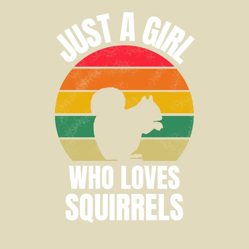 Retro Wald Tier Eichhörnchen Mädchen