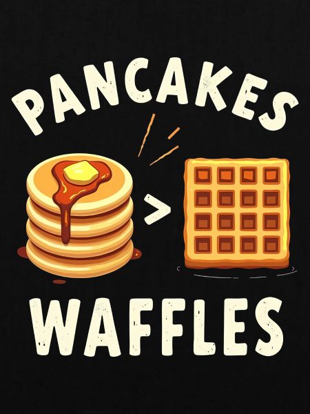 Pfannkuchen über Waffeln