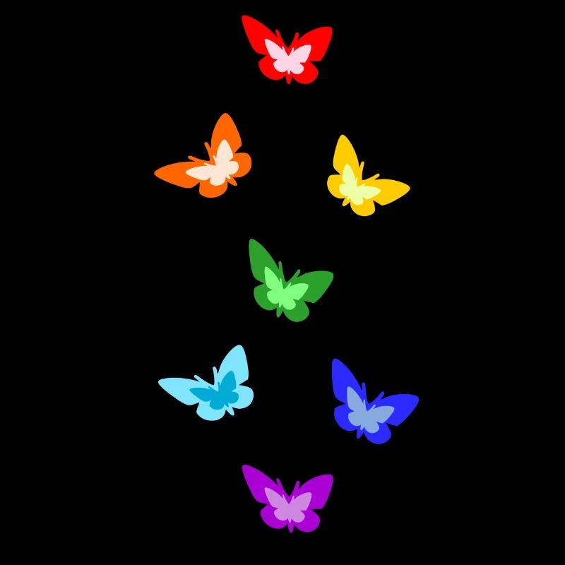 rainbow butterflies; Regenbogen-Schmetterlinge