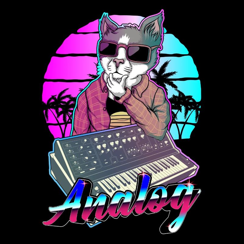 Synthesizer Vaporwave Katze Modular Analog