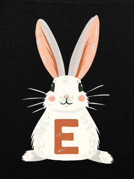 E Letter - Bunny - Personalizable
