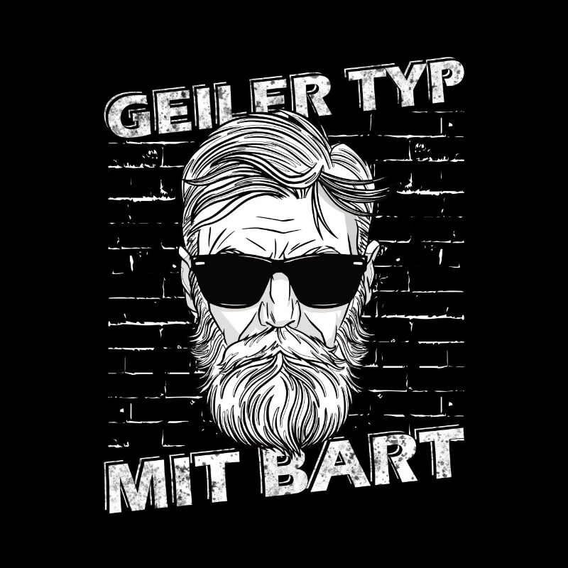 Geiler Typ mit Bart Hip Oberlippenbart Bärtig