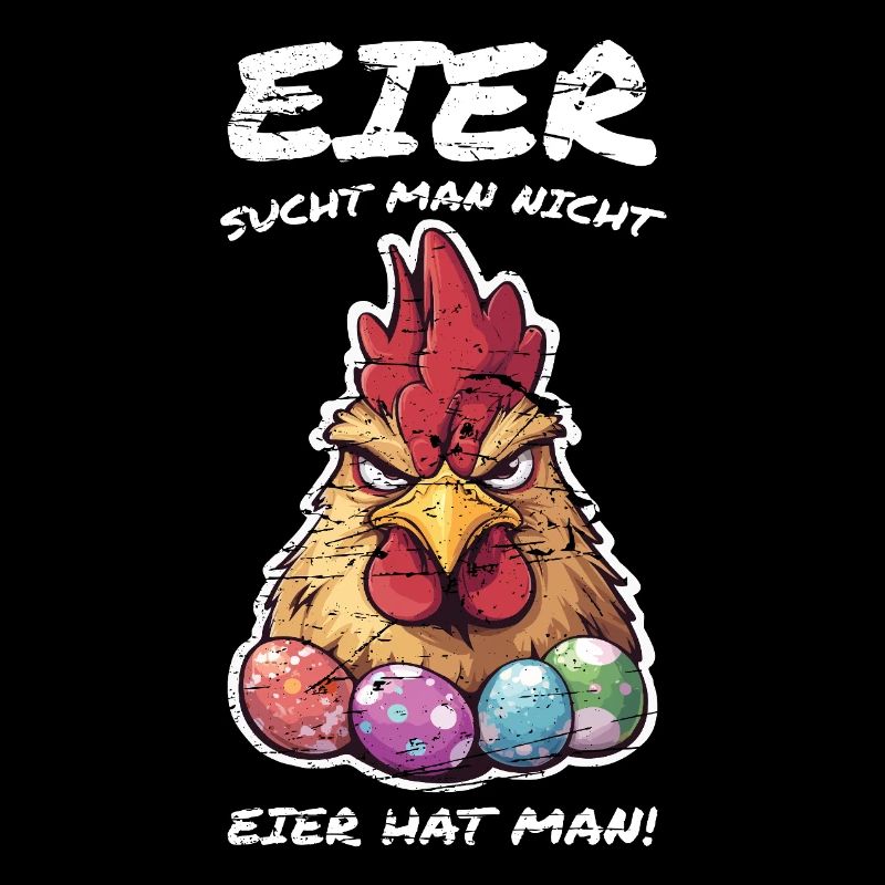 Eier sucht man nicht Eier hat man Hahn Ostern