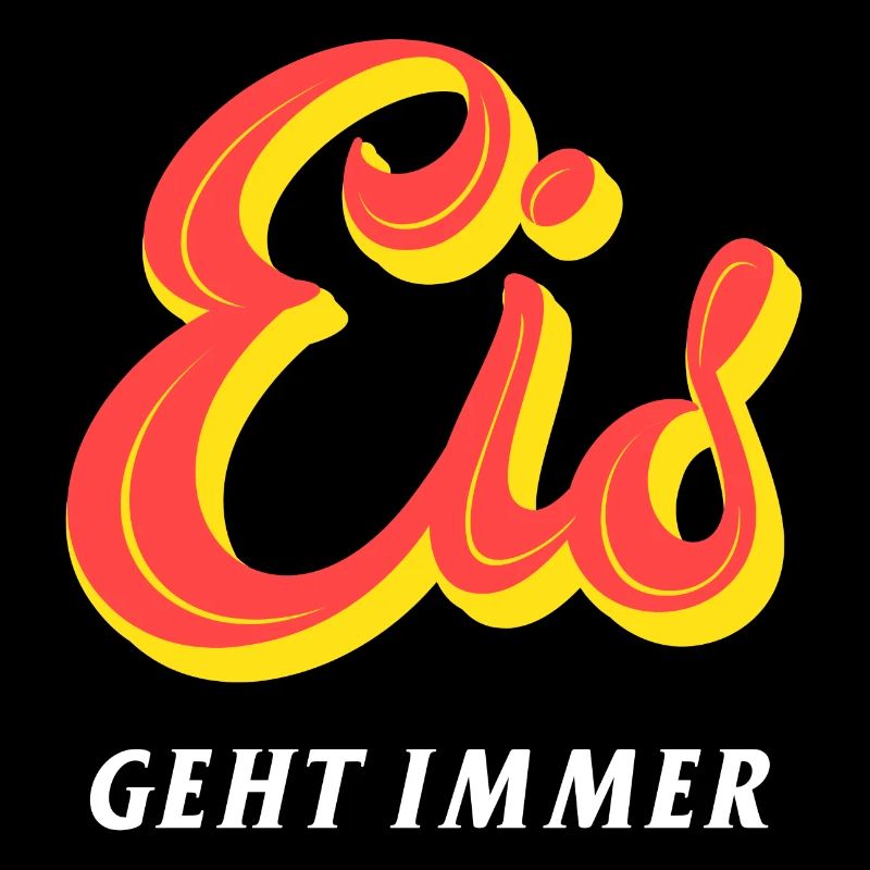 Eis geht immer! Sommerfeeling Typographie Shirt