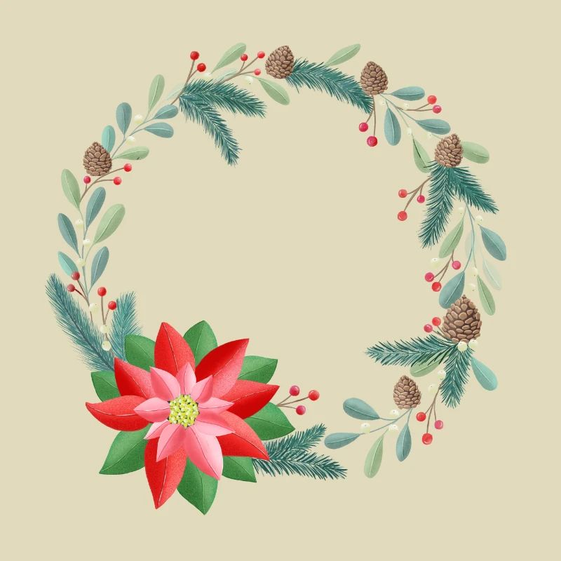 Christmas wreath can be personalized with your text