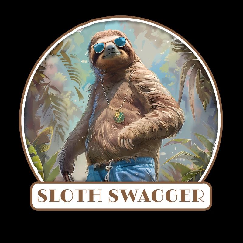 Sloth Swagger: Cool Sloth with Sunglasses