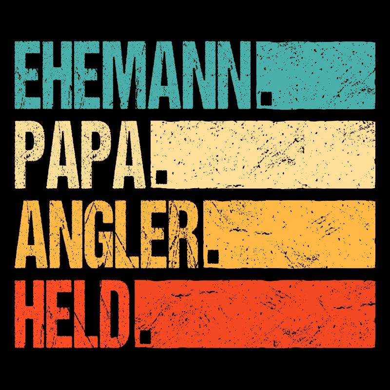 Angeln Ehemann Papa Angler Retro Vatertag