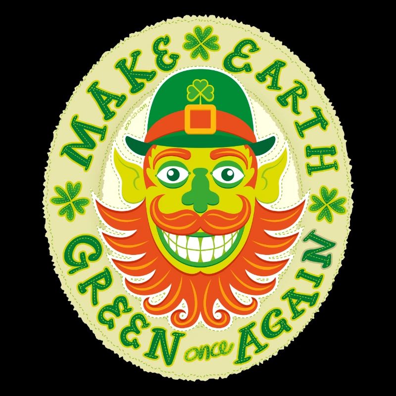 Portrait de lutin hipster de Saint-Patrick