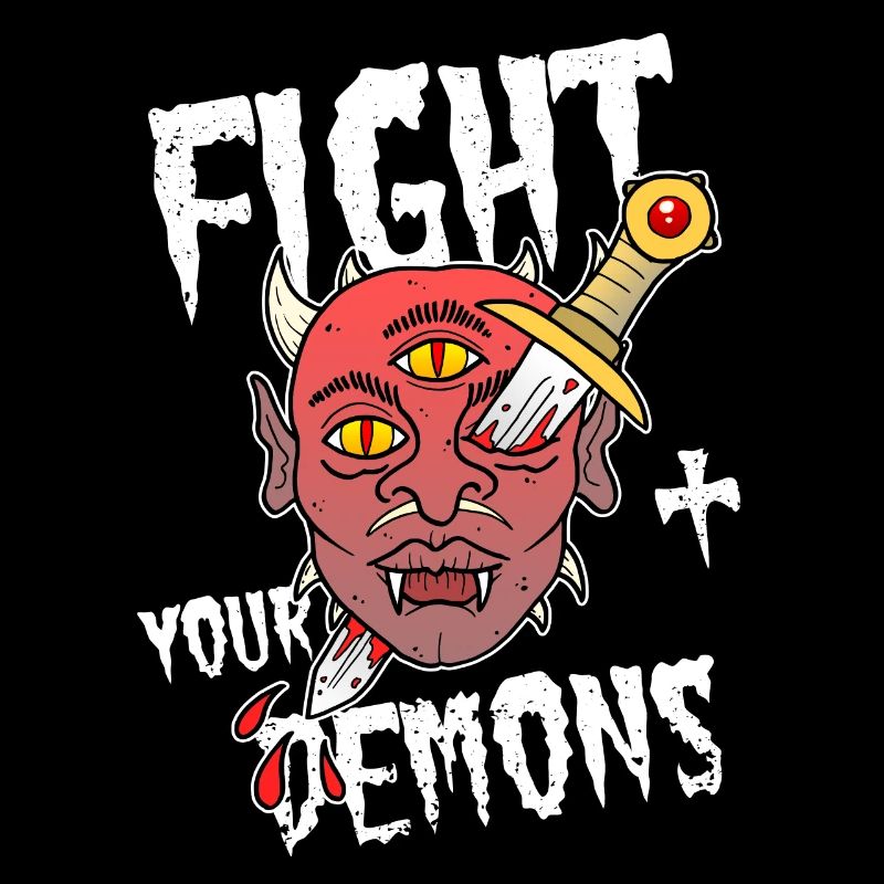 Demons evil devil tattoos oldschool gift