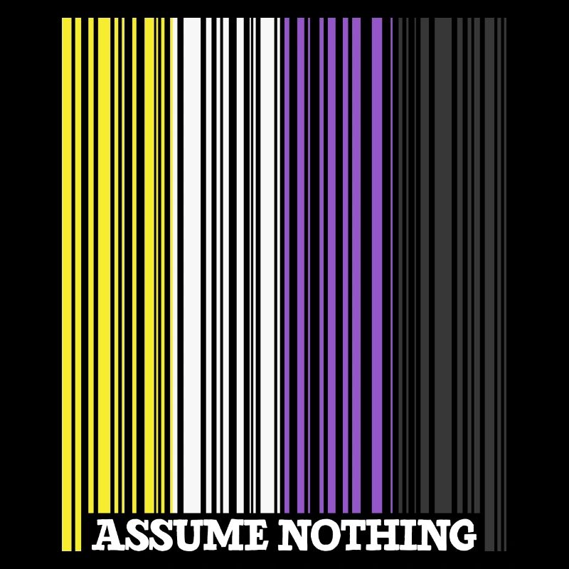 Nonbinary Flag Barcode Enby Genderqueer LGBT