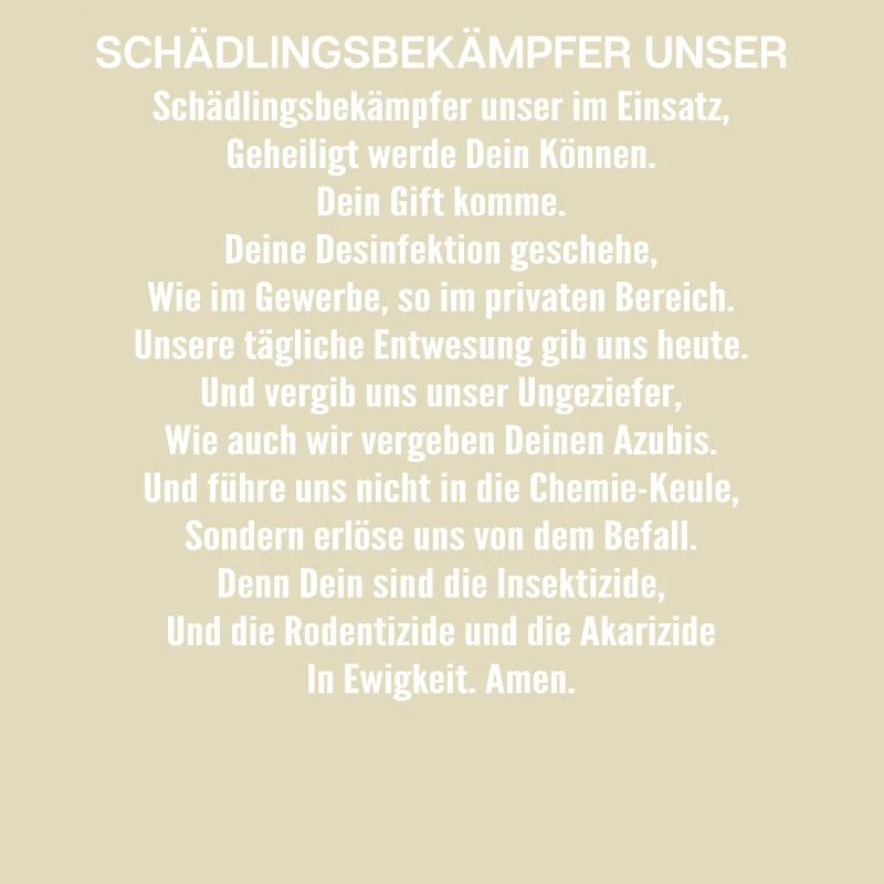 Schädlingsbekämpfer Kammerjäger Exterminator