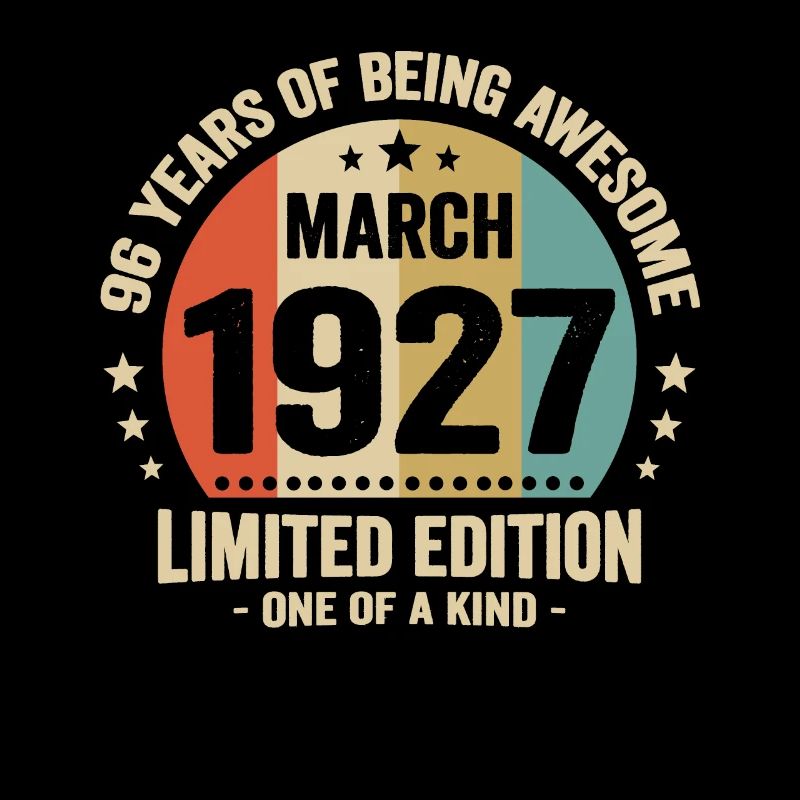 Anniversaire Vintage Idée Cadeau Mars 96