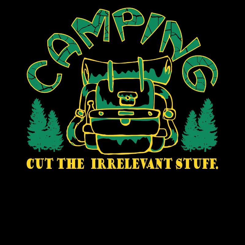 Camping. Coupez les choses non pertinentes.