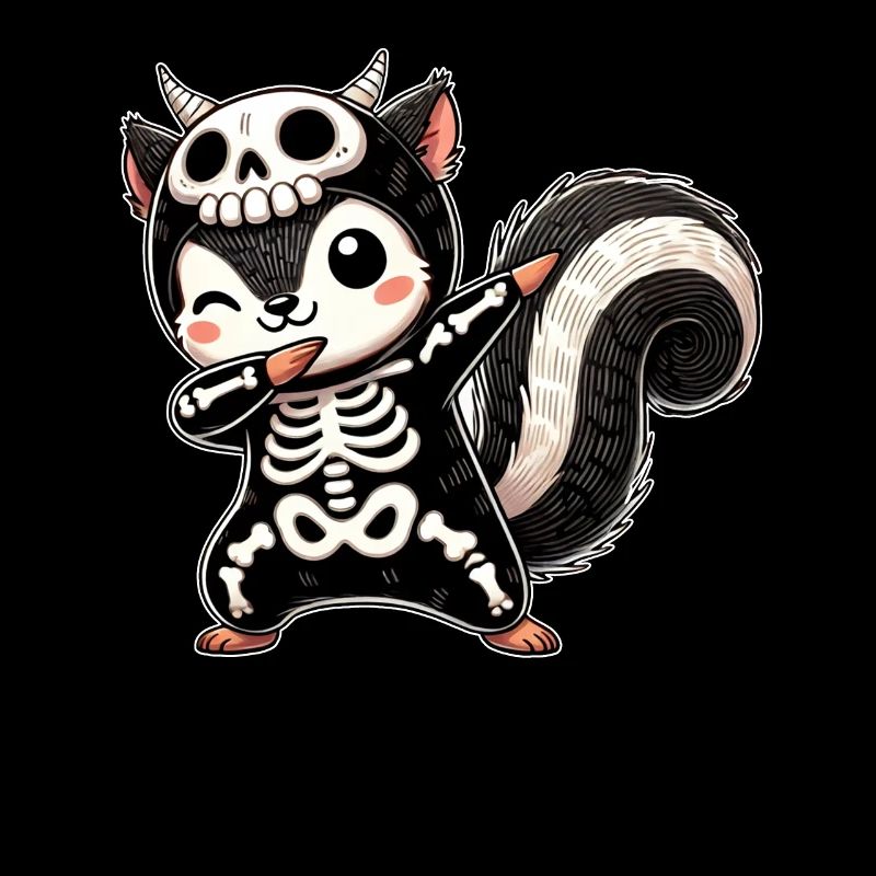 Halloween Skeleton Cute Squirrel Men
