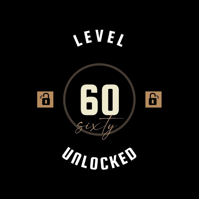 60th Birthday Level Sixty Unlocked, Gift