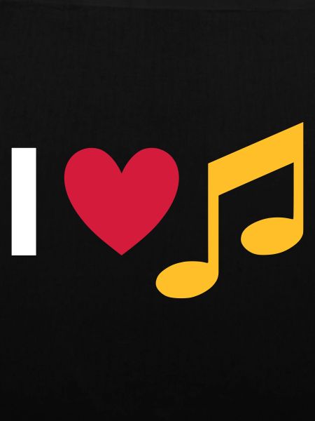 Ich liebe Musik (Herz, Note)
