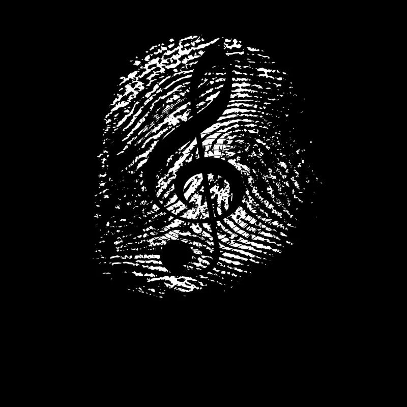Music G Clef Musical Design - Empreinte digitale de