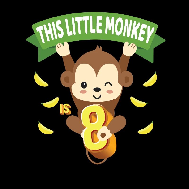 This Little Monkey Is 8 Years Old Kid 8th