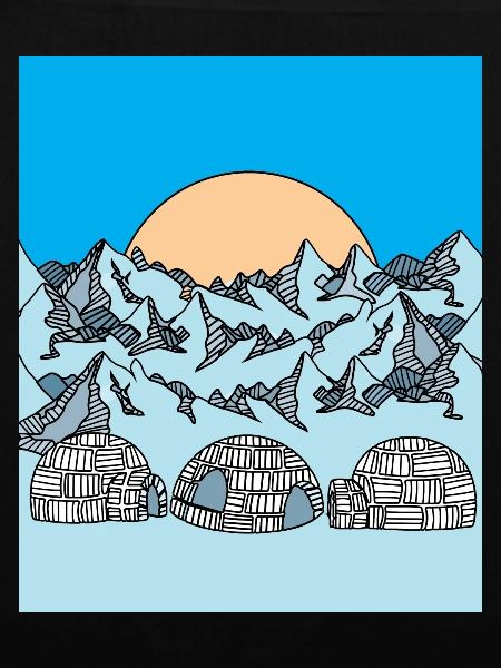 Iglu Schnee und Eislandschaft